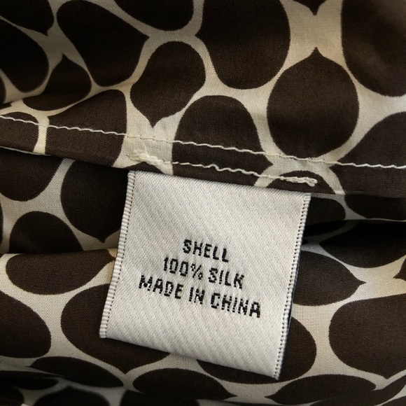 Talbots Silk Top Size 8 sleeveless Brown EUC - Picture 10 of 11